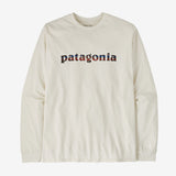 Patagonia Men's Long-Sleeved '73 Text Logo Responsibili-Tee® - Birch White