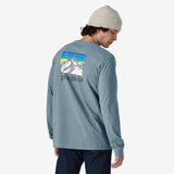 Patagonia Men's Long-Sleeved Line Logo Ridge Responsibili-Tee® - Thermal Blue