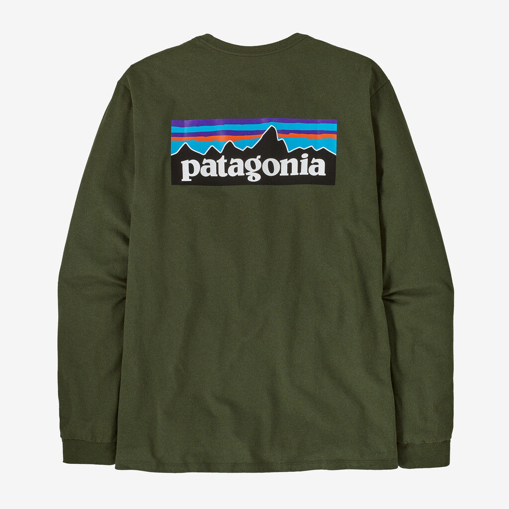 Patagonia Men's Long-Sleeved P-6 Logo Responsibili-Tee® - Torrey Pine Green