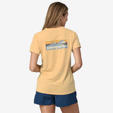 Patagonia Women's Capilene® Cool Daily Graphic Shirt - Waters - Boardshort Logo: Sandy Melon X-Dye