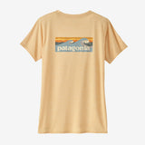 Patagonia Women's Capilene® Cool Daily Graphic Shirt - Waters - Boardshort Logo: Sandy Melon X-Dye