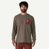 Patagonia Men's Shop Sticker Pocket Responsibili-Tee - Current Blue