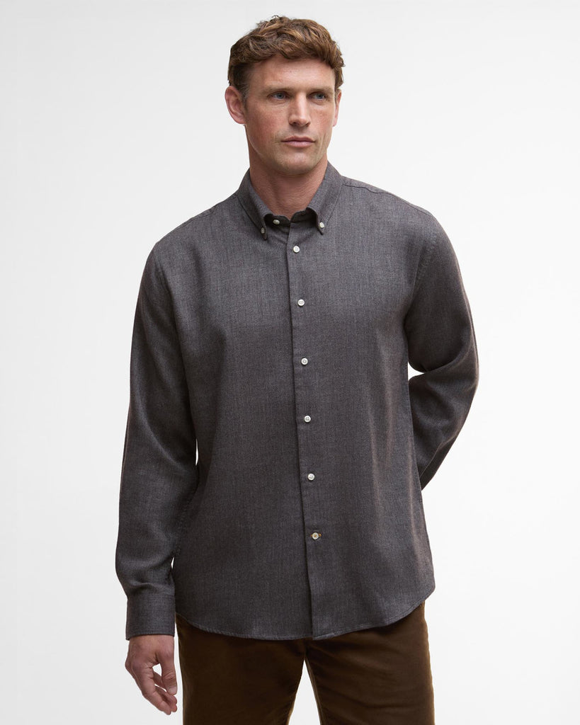 Barbour Men's Tamish Regular Long-Sleeved Shirt - Grey Marl