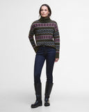 Barbour Women's Helen Fair isle Roll-Neck Jumper - Olive Multi Classic