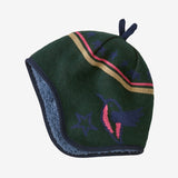 Patagonia Baby Reversible Beanie - Allen Stars: Conifer Green