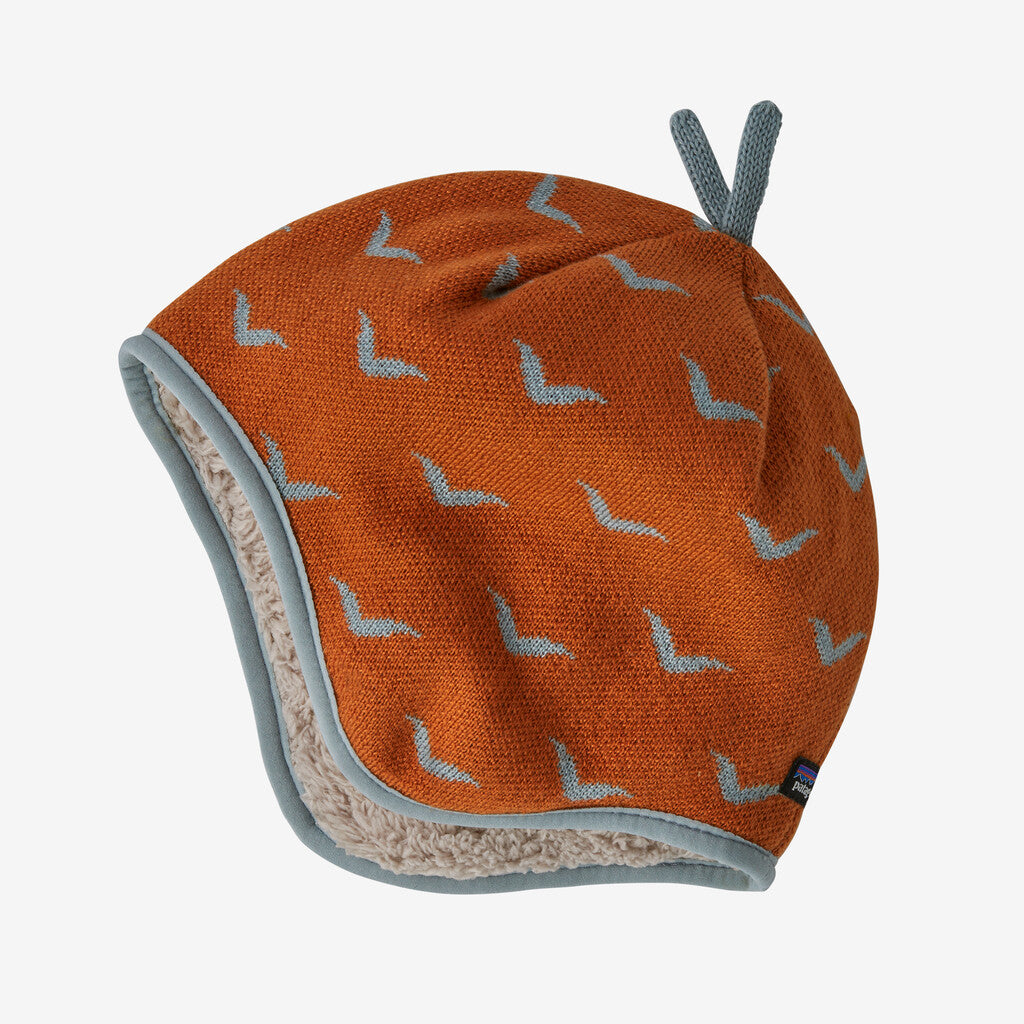 Patagonia Baby Reversible Beanie - Blue Bird Day: Redtail Rust