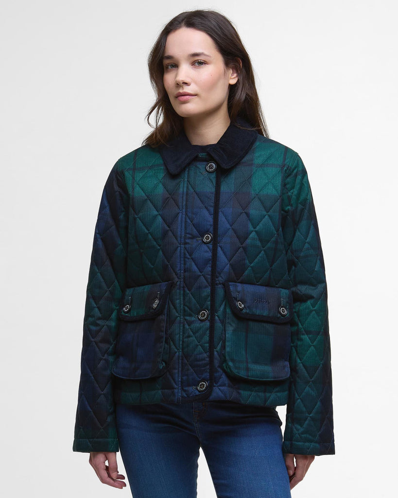 Barbour Women's Loudon Tartan Quilted Jacket - Blackwatch Tartan