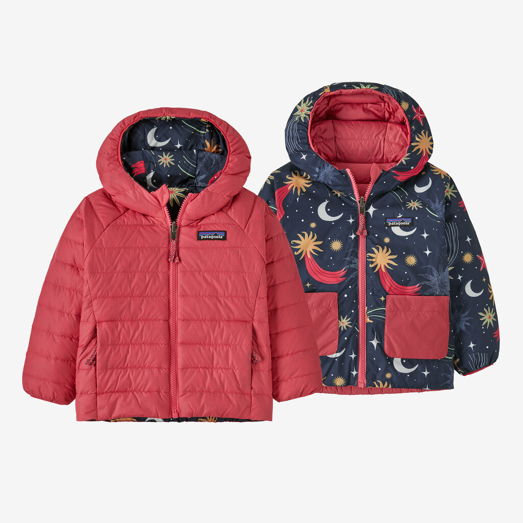 Patagonia Baby Reversible Down Sweater™ Hoody - Cosmic Sea: New Navy