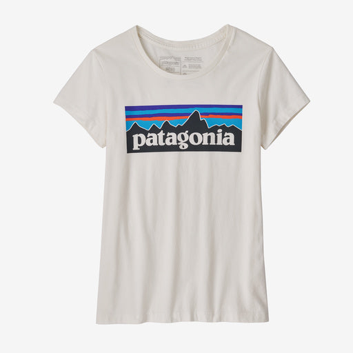 Patagonia kids' Regenerative Organic Certified™ Cotton P-6 Logo T-Shirt - Birch White