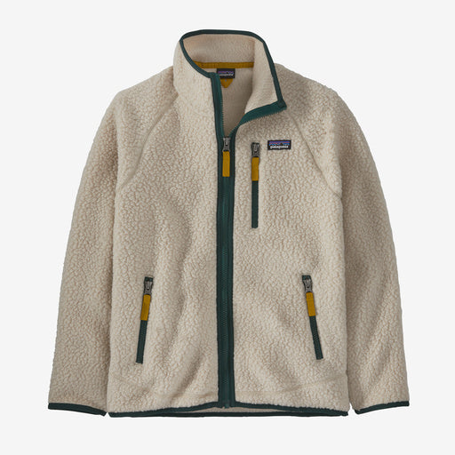 Patagonia Kids' Retro Pile Fleece Jacket - Dark Natural w/Northern Green