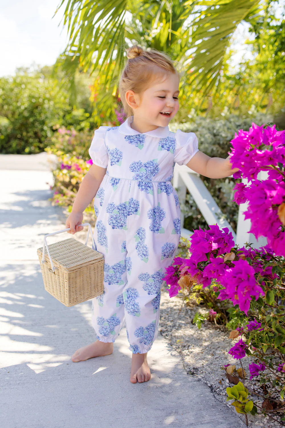 The Beaufort Bonnet Company Girl's Maude's Peter Pan Collar Shirt (Short Sleeve Pima) Worth Avenue White