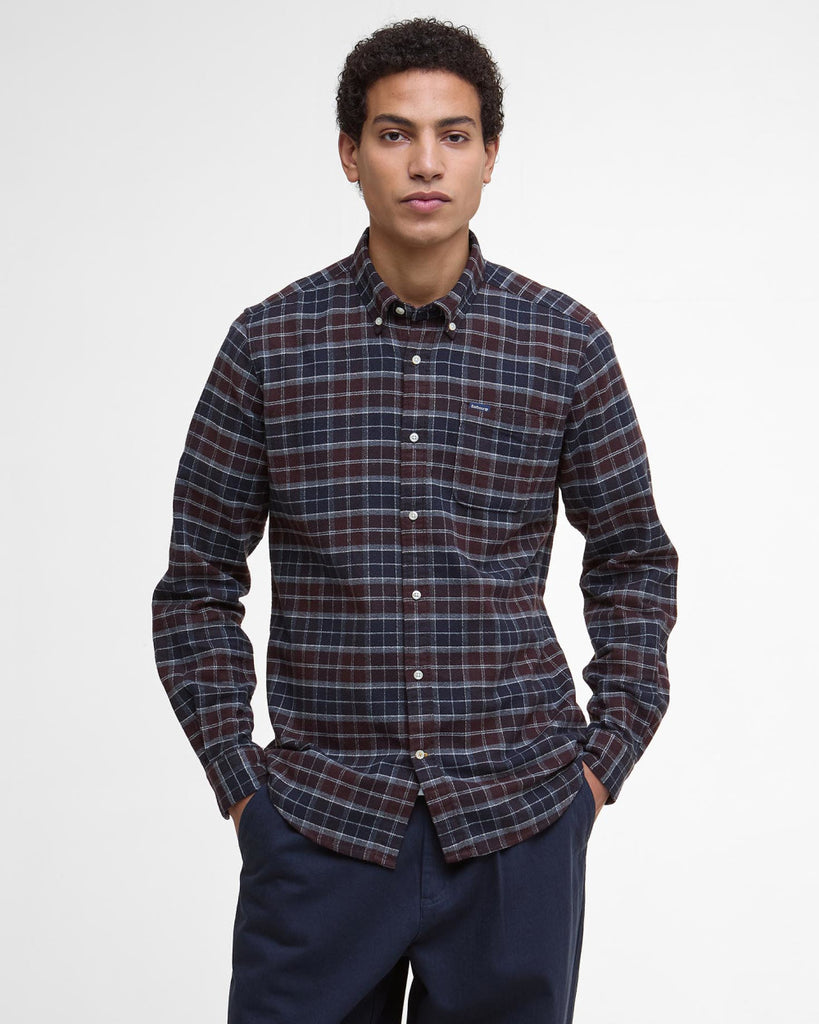 Barbour Men's Haddington Tailored Tartan Shirt - Midnight Oak Tartan