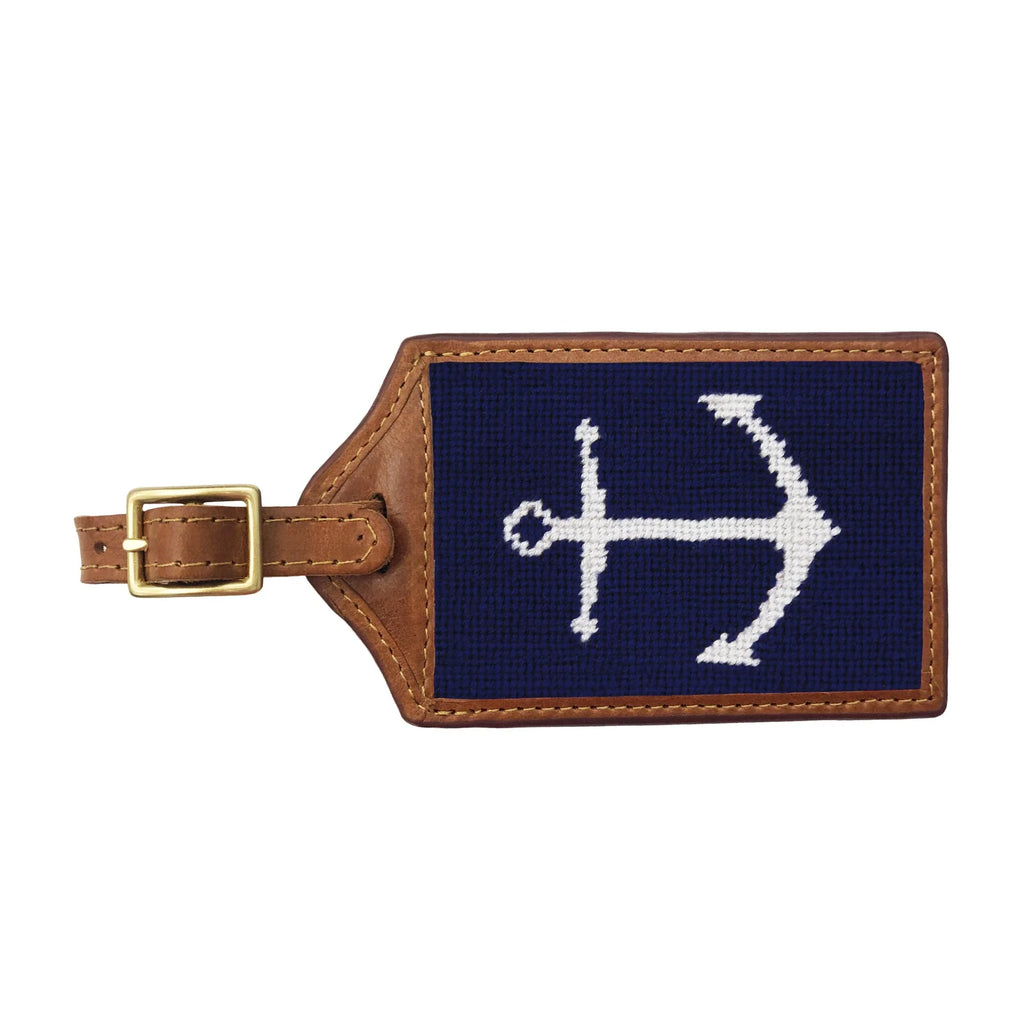 Smathers & Branson Anchor Luggage Tag - Dark Navy