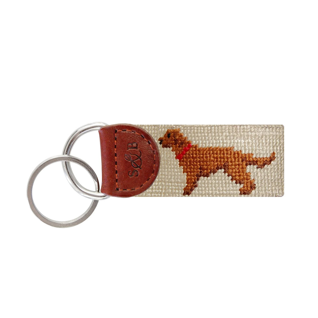 Smathers & Branson Chocolate Lab Key Fob  - Light Khaki