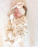 Kissy Kissy Sophie the Giraffe Print Footie - Ecru