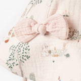 Elegant Baby Garden Picnic Organic Muslin Sunhat - Pink