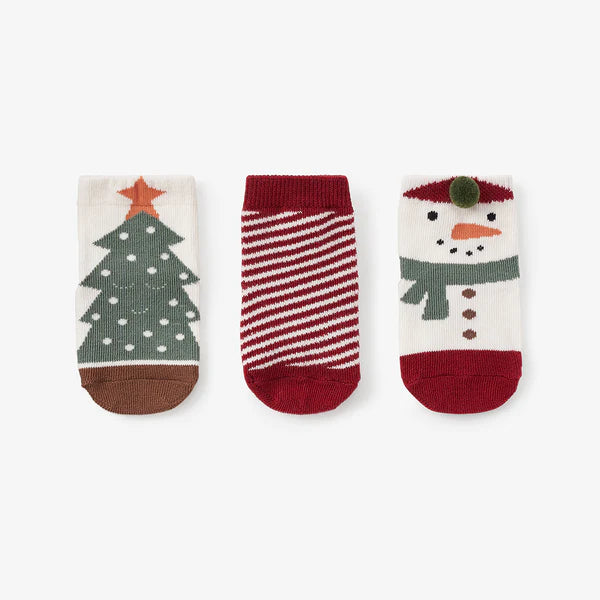 Elegant Baby Holiday Non Slip Baby Socks 3 Pack