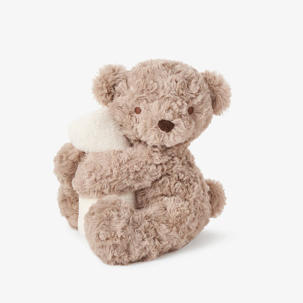 Elegant Baby Swirl Bear Naptime Huggie Plush Toy - Brown