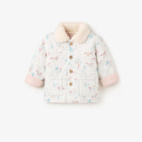 Elegant Baby Pony Meadow Organic Muslin Quilted Jacket
