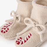 Elegant Baby Candycane Garter Knit Baby Booties