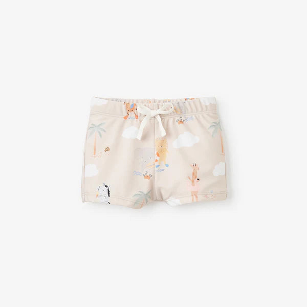 Elegant Baby Seaside Safari Baby Swim Shorts - Rainy Day