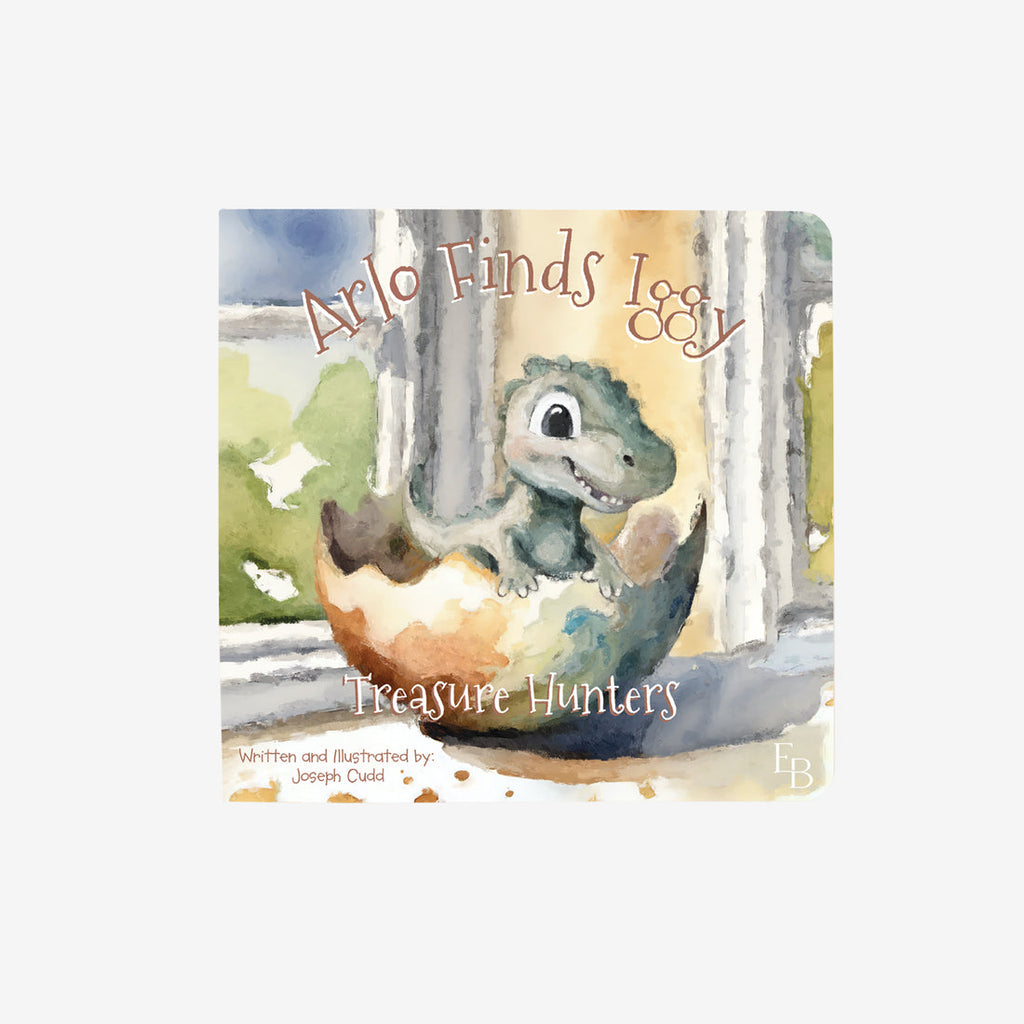 Elegant Baby Arlo Finds Iggy Dinosaur Board Book