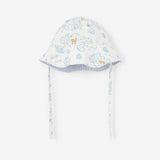 Elegant Baby Oxford Stripe and World Explorer Print Reversible Sunhat