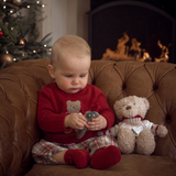 Elegant Baby Christmas Bear with Gift Box