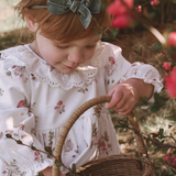 Elegant Baby Magical Mouse Print Mini Cord Lace Collar Dress + Bloomer Set