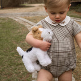 Elegant Baby Fox Terrier Plush Stuffed Toy