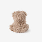 Elegant Baby Plush Textured Bear Wooden Ring Rattle