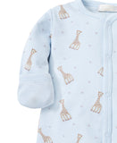 Kissy Kissy Sophie the Giraffe Print Footie - Blue
