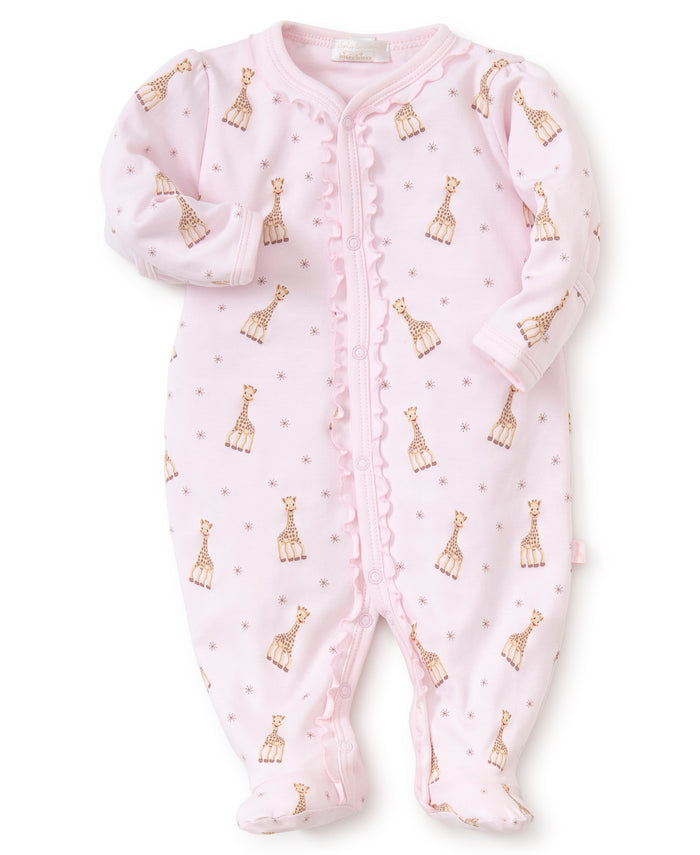 Kissy Kissy Sophie the Giraffe Print Footie - Pink