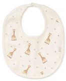Kissy Kissy Sophie the Giraffe Print Bib - Ecru