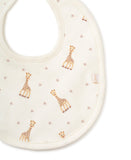 Kissy Kissy Sophie the Giraffe Print Bib - Ecru