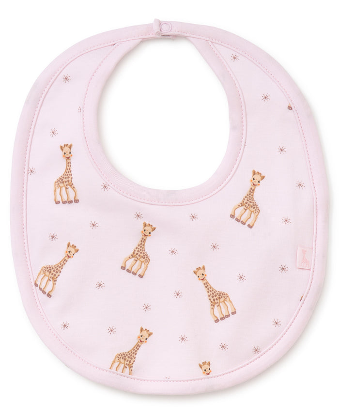 Kissy Kissy Sophie the Giraffe Print Bib - Pink
