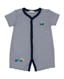 Kissy Kissy Trusty Tractors Short Stripe Playsuit