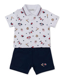 Kissy Kissy Baby Fly Ball Baseball Bermuda Set