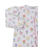 Kissy Kissy Summer Wildflowers White Zip Footie