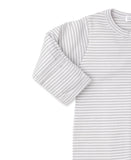 Kissy Kissy Classic Rib Zip Footie - Silver Stripe
