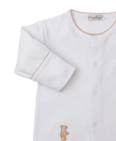 Kissy Kissy Teddy Bears White/Tan Footie & Hat Set