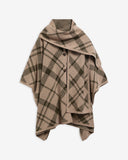 Barbour Vienna Tartan Wool-Blend Cape - Warm Trench Multi (One Size)
