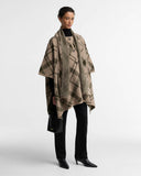 Barbour Vienna Tartan Wool-Blend Cape - Warm Trench Multi (One Size)