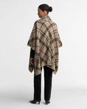 Barbour Vienna Tartan Wool-Blend Cape - Warm Trench Multi (One Size)