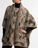 Barbour Vienna Tartan Wool-Blend Cape - Warm Trench Multi (One Size)