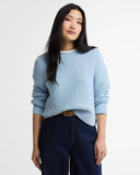 Barbour Fawley Cotton Crew Neck Knit Jumper - Celestial Blue