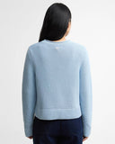 Barbour Fawley Cotton Crew Neck Knit Jumper - Celestial Blue