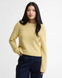 Barbour Fawley Cotton Crew Neck Knit - Soured Citrus