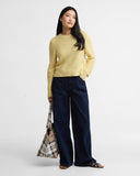 Barbour Fawley Cotton Crew Neck Knit - Soured Citrus