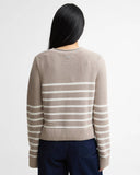 Barbour Hinton Striped Cotton Crew Neck Sweater - Light Sand Stripe